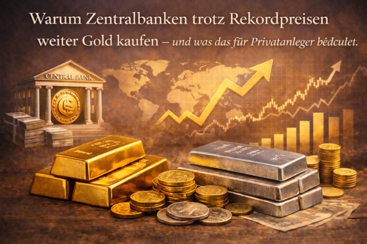 Warum Zentralbanken trotz Rekordpreisen weiter Gold kaufen – und was das für Privatanleger bedeutet
