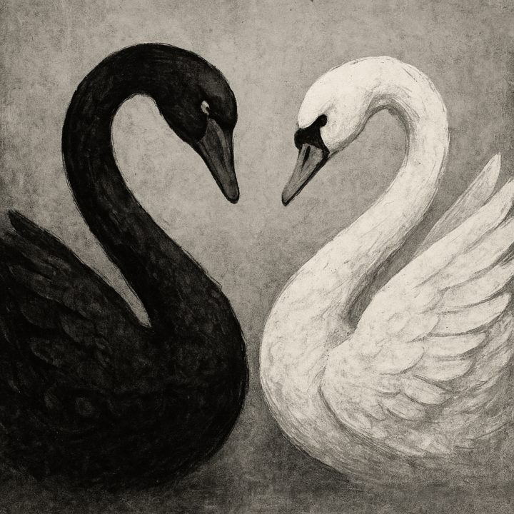 Die Kunst, vom Unerwarteten erwischt zu werden: Schwarze und Weiße Schwäne in einer Welt, die nicht rechnen kann