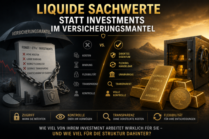 Warum liquide Sachwerte oft sinnvoller sind als Investments im Versicherungsmantel