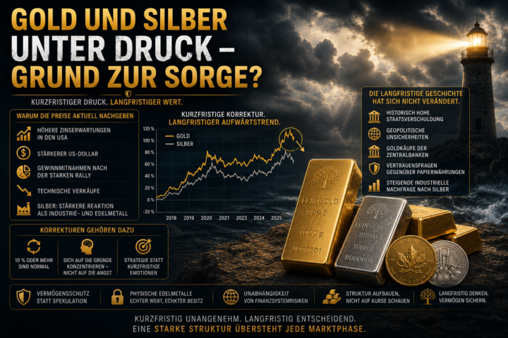 Gold und Silber fallen! Warum gerade jetzt viele Anleger nervös werden