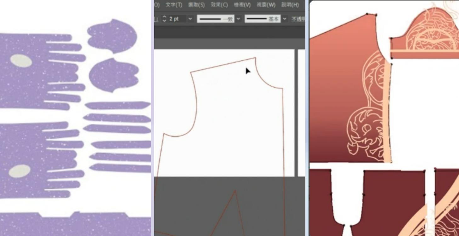 布料印刷-如何外擴電子版型縫份 /如何上印花圖樣 /成品應用