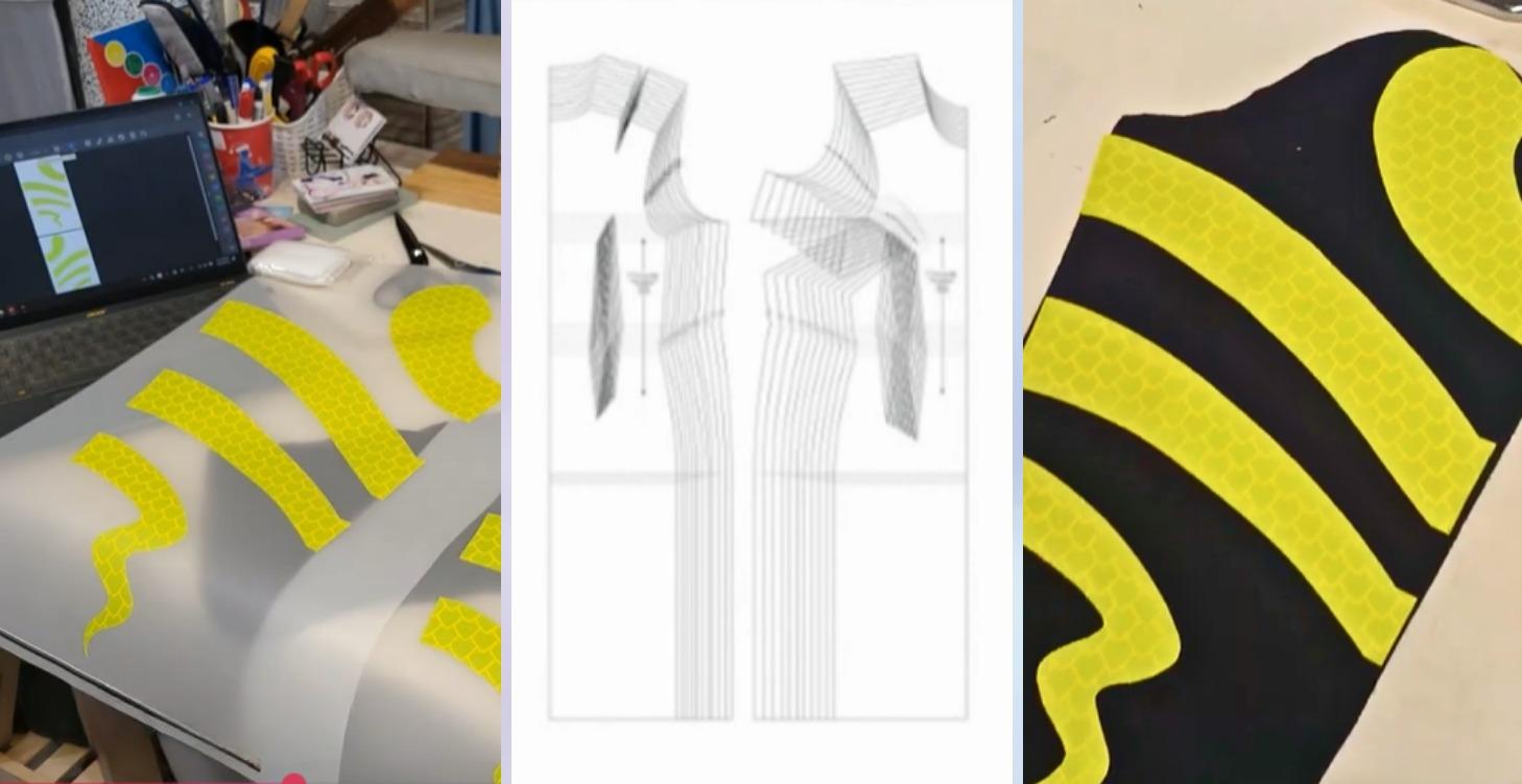 布料印刷-燙貼局部印花 /繪師.裁縫師的合作方式 /如何擁有S.M.L尺碼