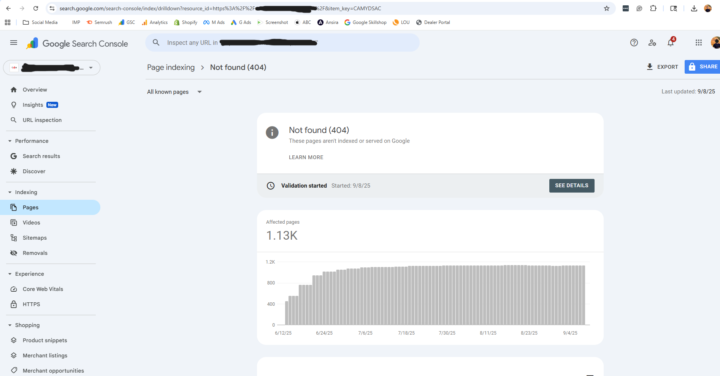 Google Search Console Page Indexing Issue