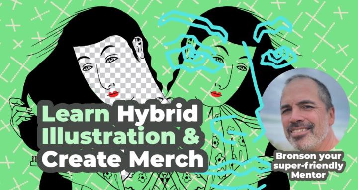 SketchyAs: Hybrid Illustration
