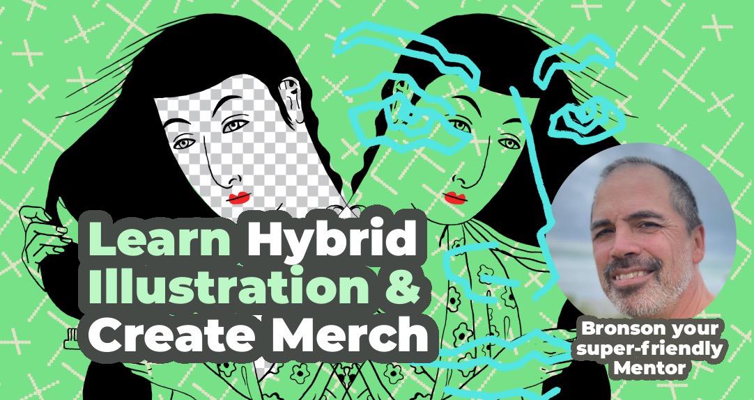 SketchyAs: Hybrid Illustration