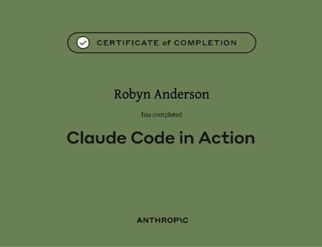 Antrhopic Certifications- get em'