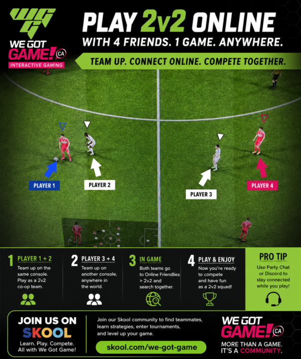 2v2 online friendlies - 4 friends online