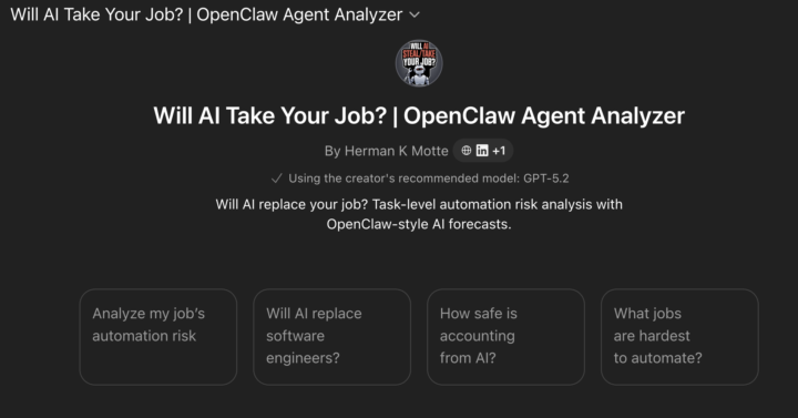 🚨 New Tool Drop: “Will AI Take Your Job?” GPT