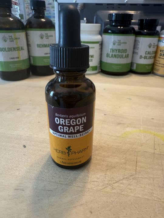 Another liquid herb: Oregon grape for killing off bad bacteria in the gut 🙃 this one tastes much better than the goldenseal 🤮 