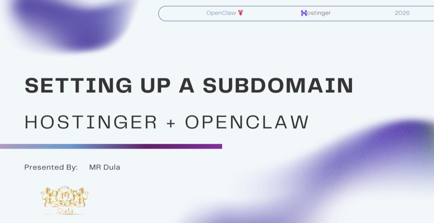Setting up a subdomain on Hostinger Openclaw 1Clik