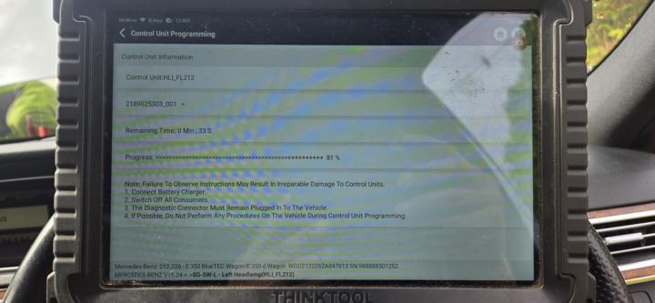 mercedes headlight coding/programming 