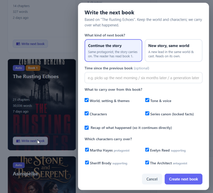 Big one just went live: you can now write full SERIES 🎉