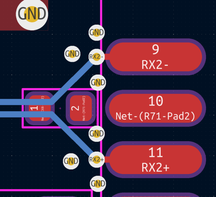 Referance vias for diff pairs (Ethernet)
