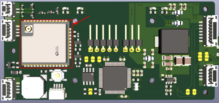 Is the ESP32 correctly placed on the board?