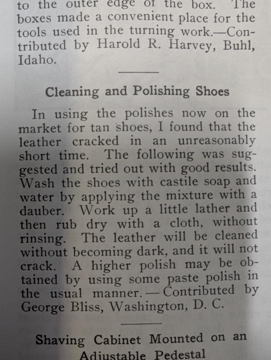 Cleaning and Polishing Shoes 