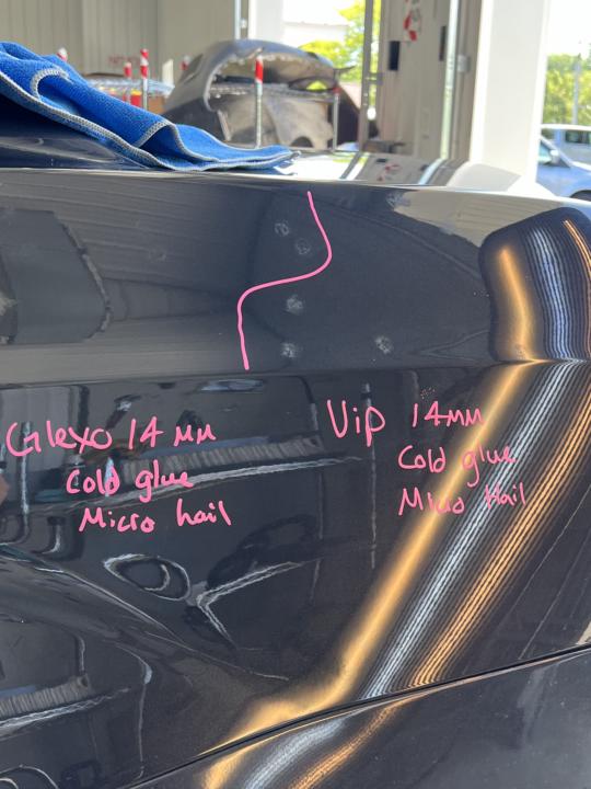 Cold Glue hail tabs