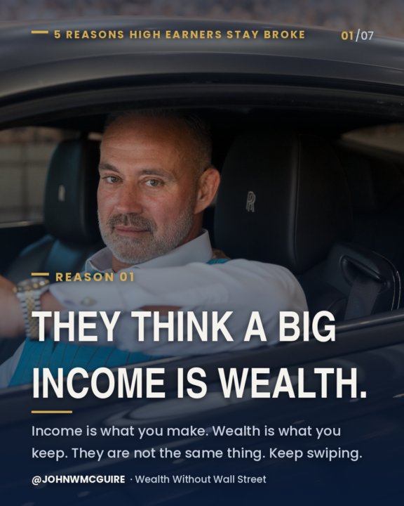 You can earn $500K a year and still be broke. 