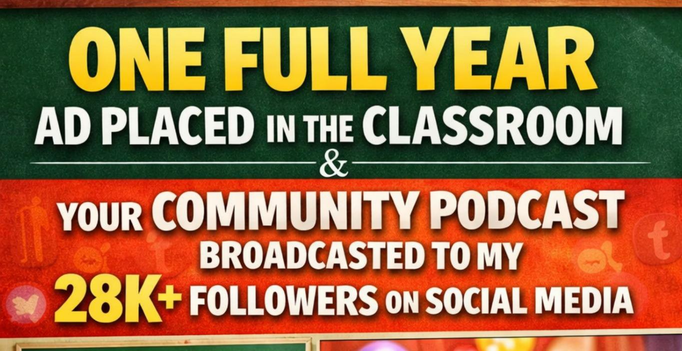 ONE YEAR FEATURED AD plus podcast