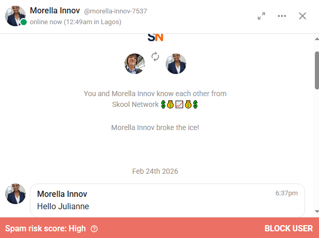 Is anyone else getting DMs from this user?