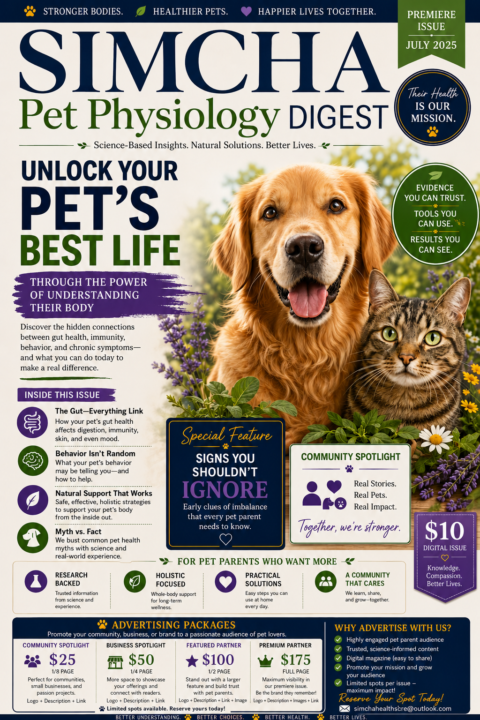 COMING SOON - Simcha Pet Physiology Digest - Take the poll