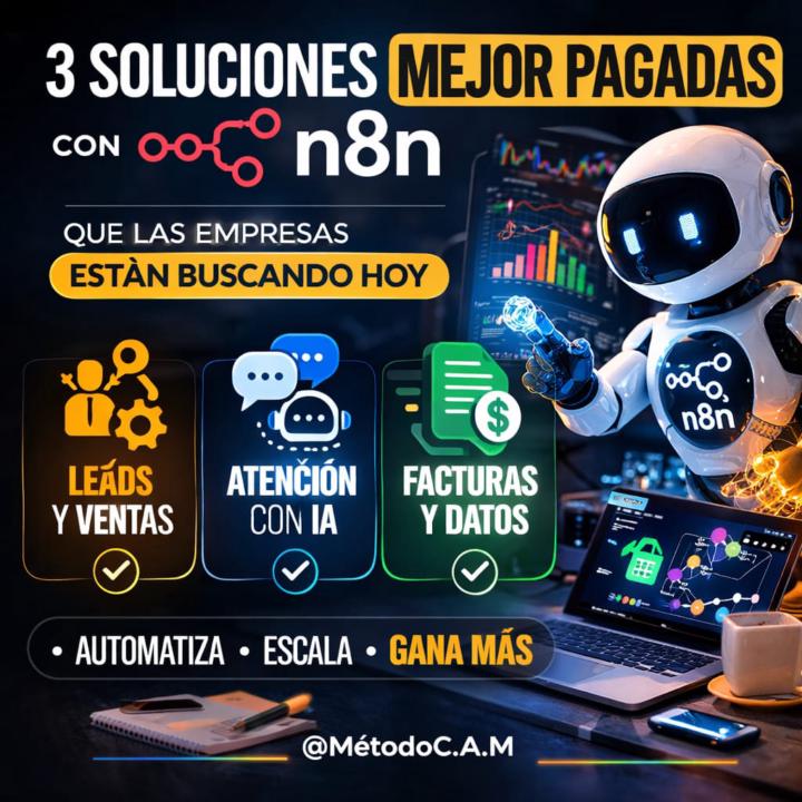 🔥 Las 3 soluciones mejor pagadas del momento con N8N.