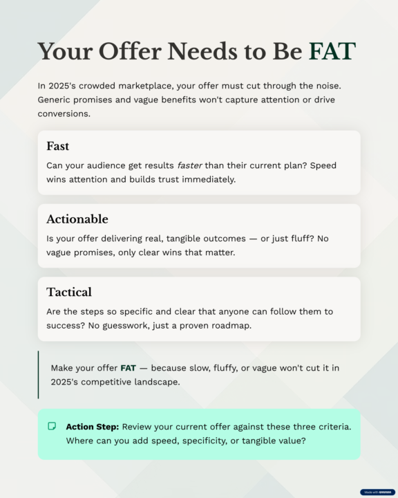 Make Your Offers FAT
