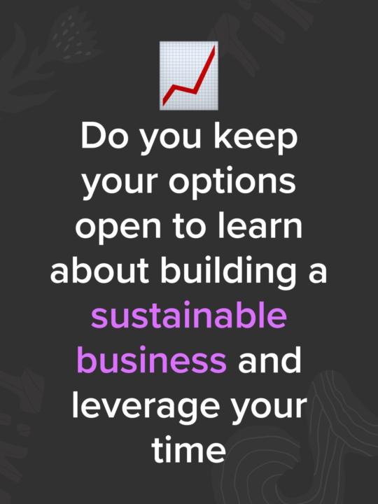 Consistency builds income