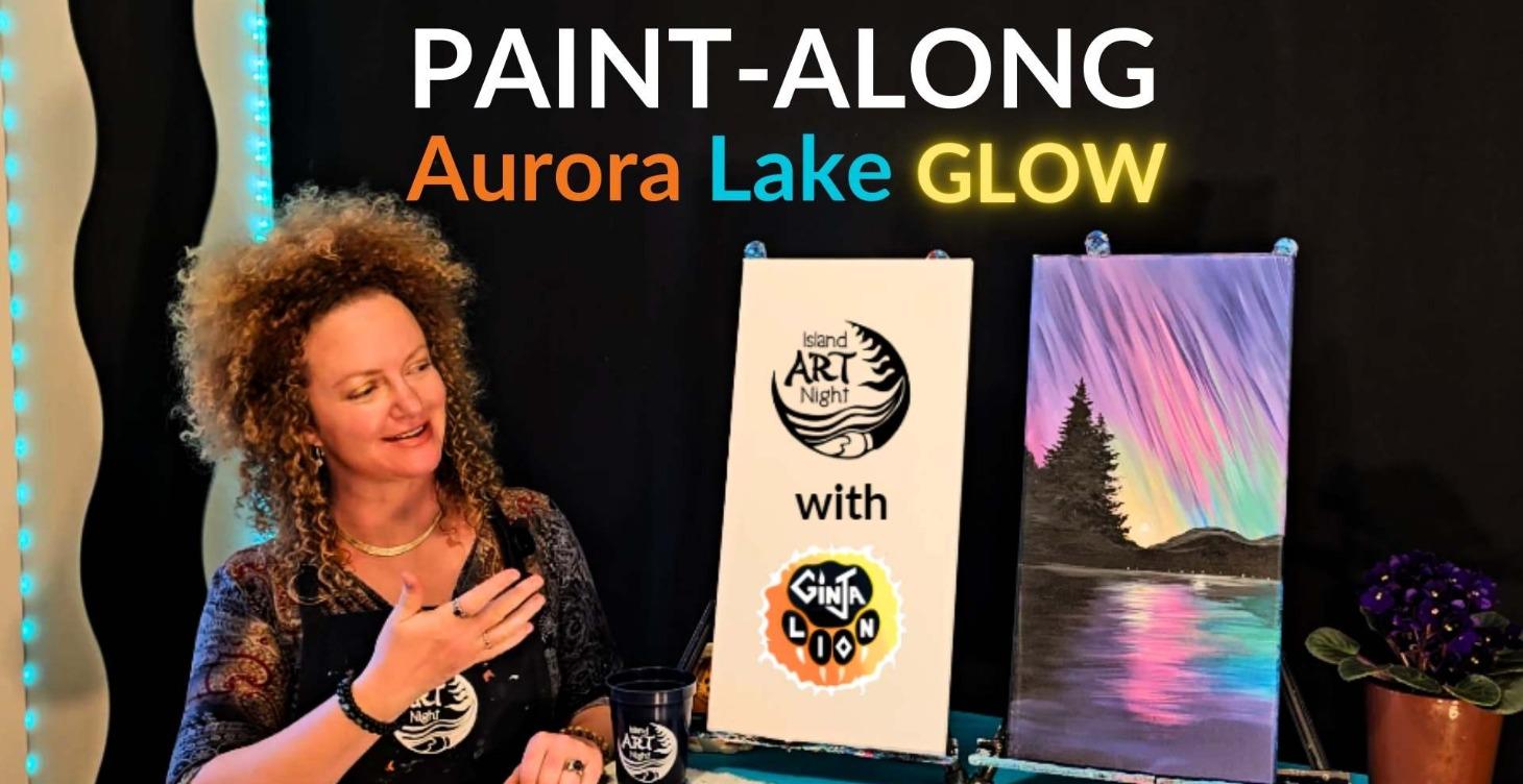 Paint "Aurora Lake Glow" with Ginja Lion