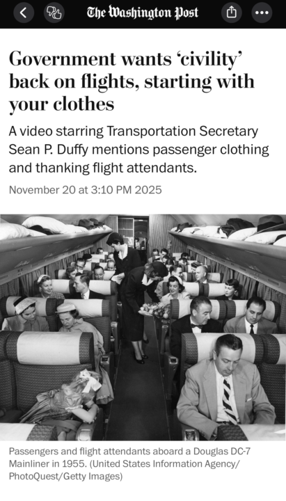 Civility on flights?