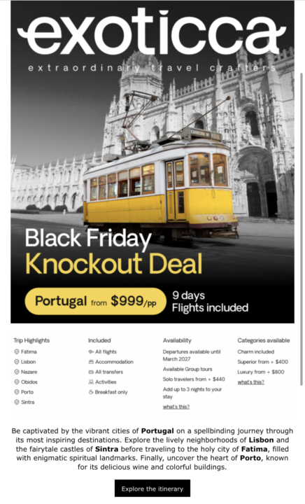 Portugal for $999 per person?