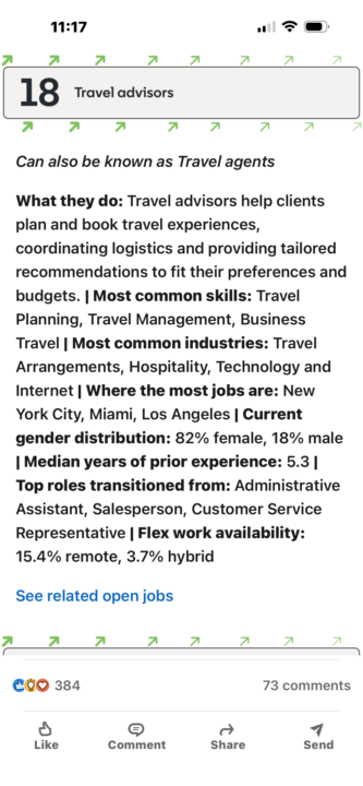 Travel Advisor jobs are in the top 20 jobs growing in 2026!