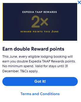 Expedia - Earn Double Rewards Points