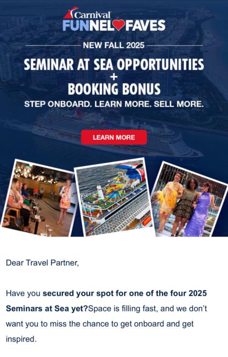 Seminars at Sea 🚢