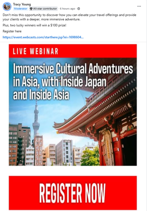 Are you interested in travel to Asia?