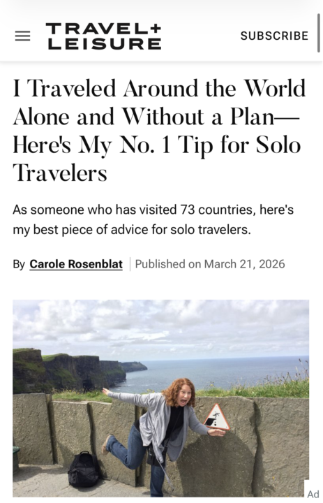 Is a solo trip on your mind?