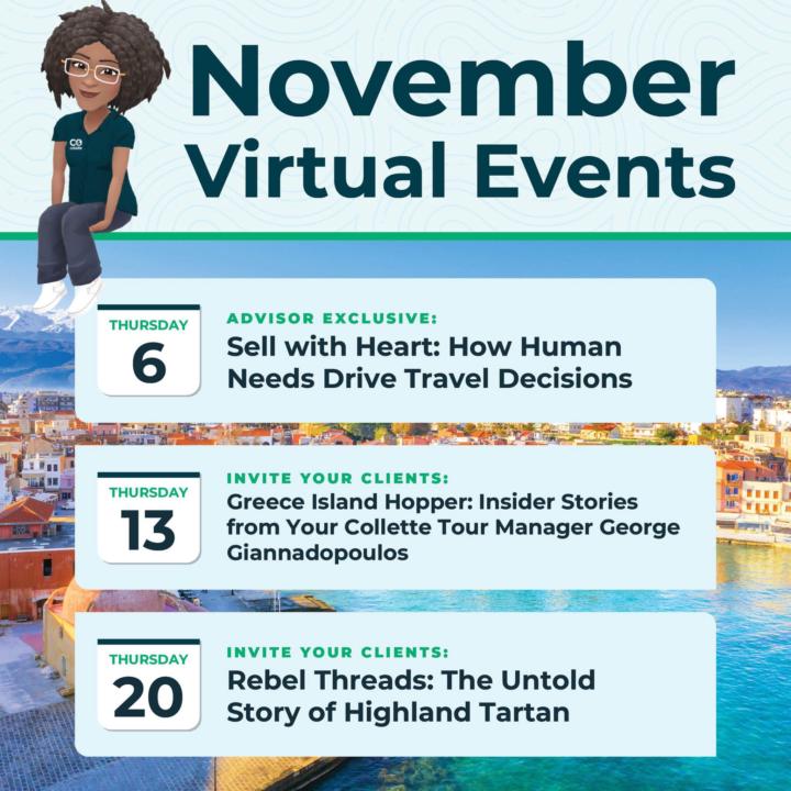 Classic Vacations upcoming webinars