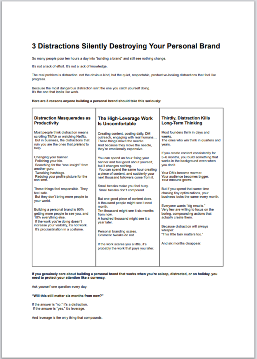 3 Distractions Silently Destroying Your Personal Brand