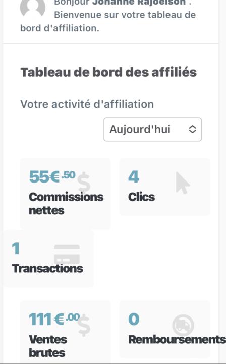 Programme d’affiliation 🙌