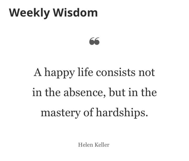 The Wisdom of Hard Things