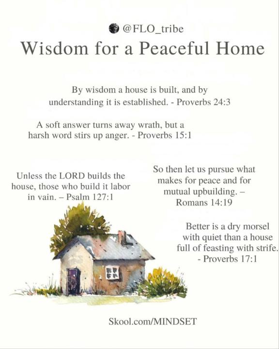 🤔Wisdom for a Peaceful Home