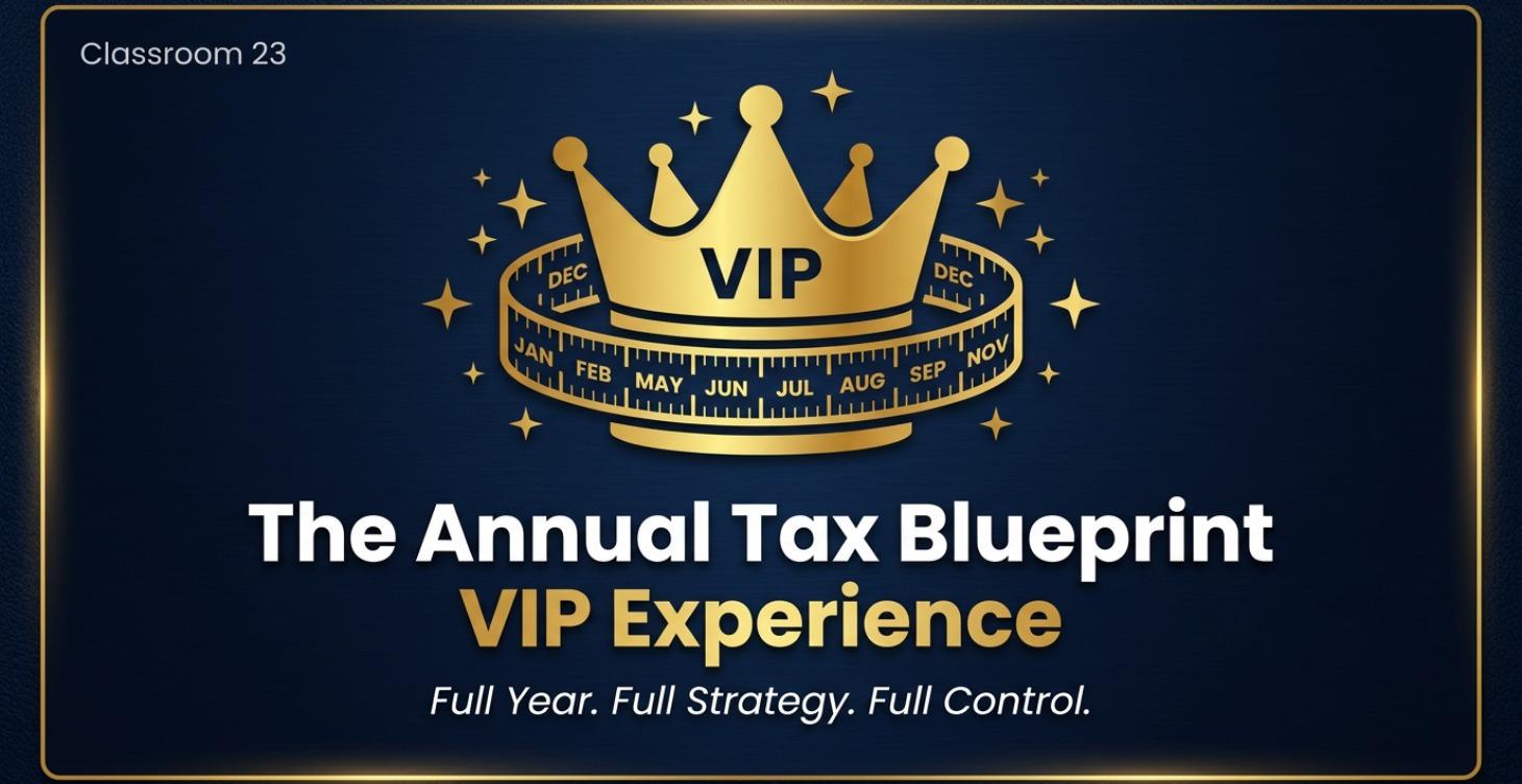 🏆 Pillar 23 — The Annual Tax Blueprint VIP