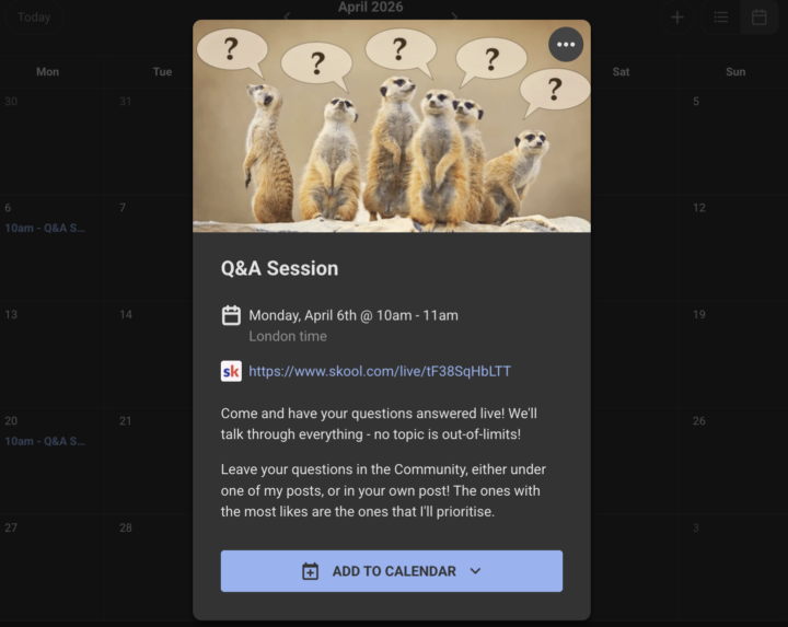 The new Q&A sessions