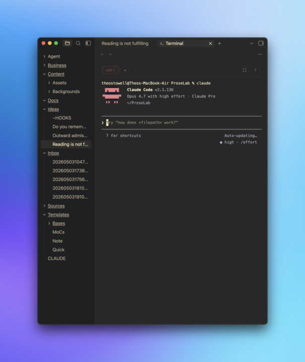 My newest Use Case for Obsidian and Claude Code