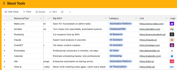 🆕 Now Available, Time saving tools list! 🧰