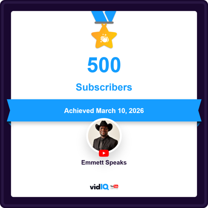 My first 500 subscriber goal complete