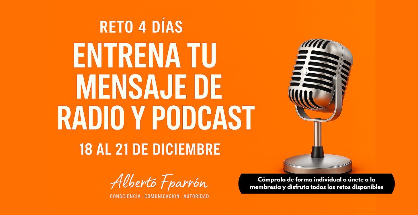 Reto 4 Días: Domina tu Voz en Radio y Podcast