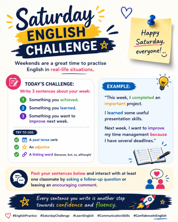 🌟 Saturday English Challenge 🌟