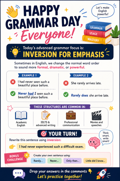 Wednesday-Grammar Focus!