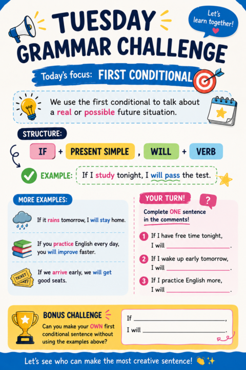 Tuesday-Grammar Focus!