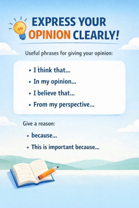 🚀 Start of the Week: Expressing Opinions Clearly
